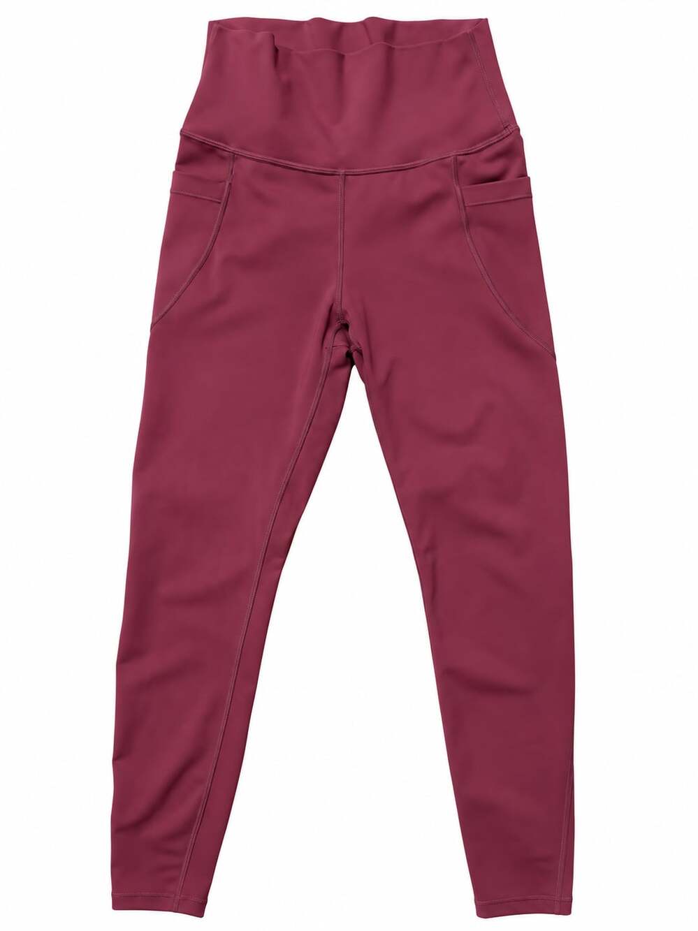 Allfenix Leggings Size S Burgundy High Rise Pocket Athletic